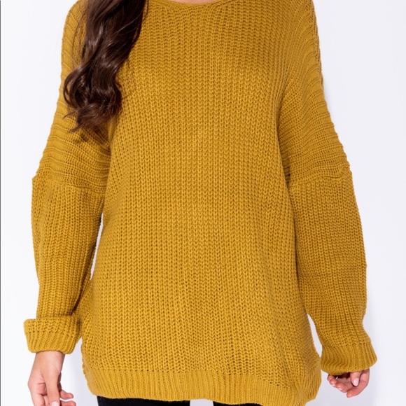 *New* Twisted Mustard Sweater - Picture 6 of 6